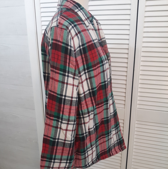 Lee insulated plaid button down top shirt Med *A1 - Picture 4 of 5